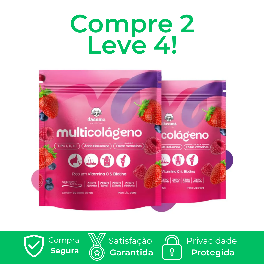 Multicolágeno Original - Dreams Nutrition - Sabor Frutas Vermelhas